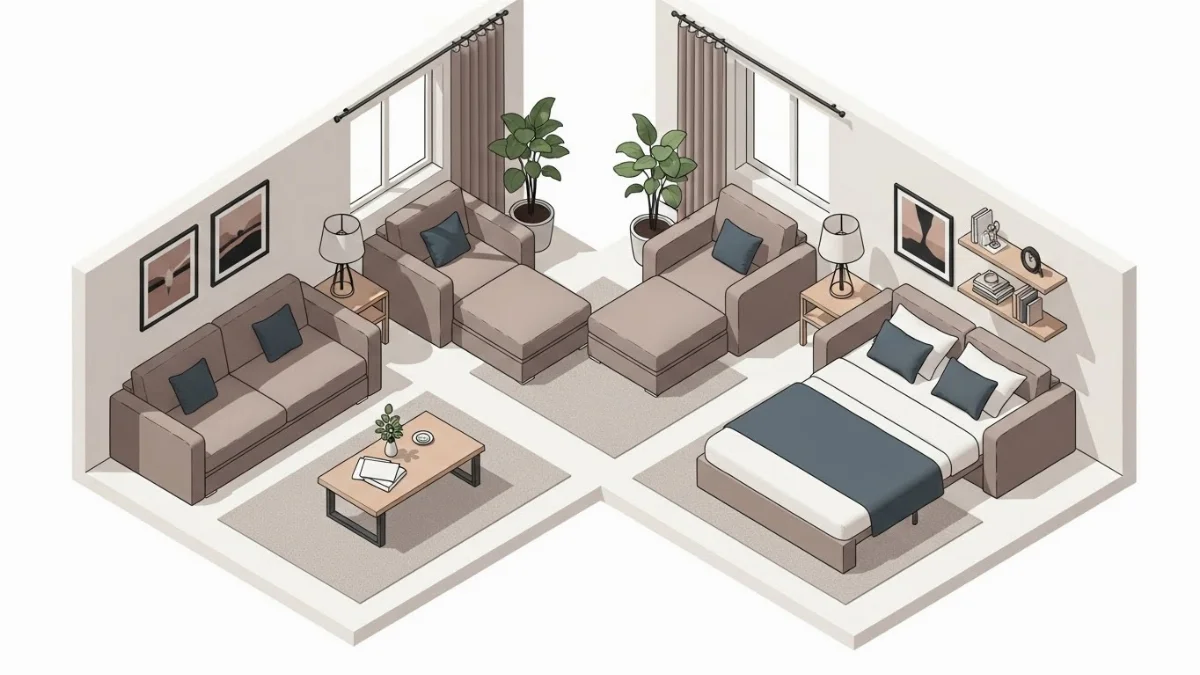 Cận cảnh cơ chế kéo ra thông minh của sofa bed đa năng