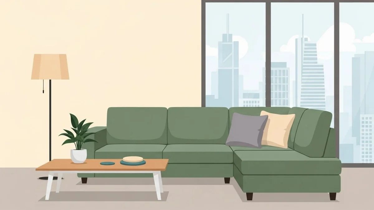 Sofa góc L nội địa TPHCM bọc da công nghiệp màu nâu xám có thể tùy chỉnh kích thước