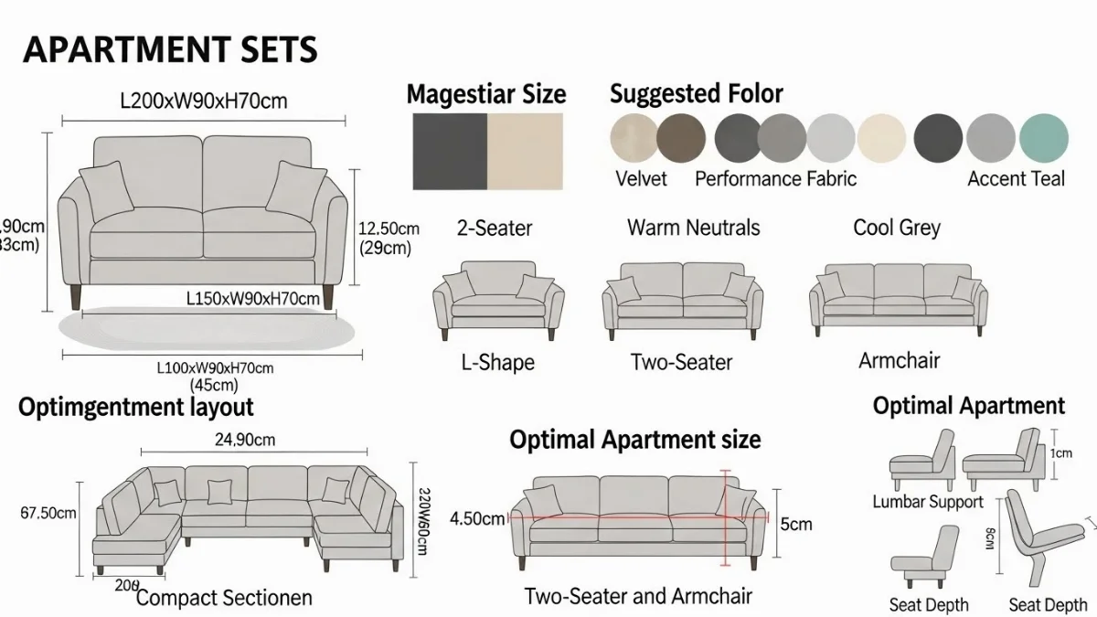 Chọn mua sofa nguyên bộ cho chung cư với thiết kế hiện đại, màu be
