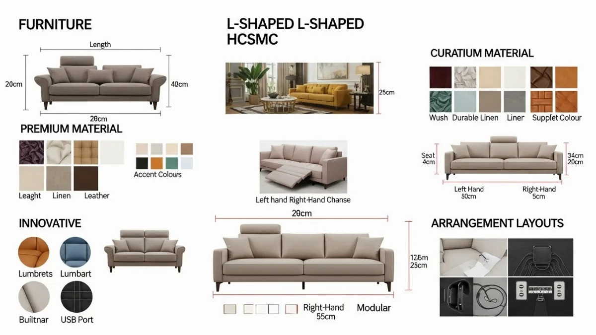 Mẫu sofa góc L hiện đại màu xanh navy chất liệu nỉ nhung sang trọng được ưa chuộng tại TPHCM