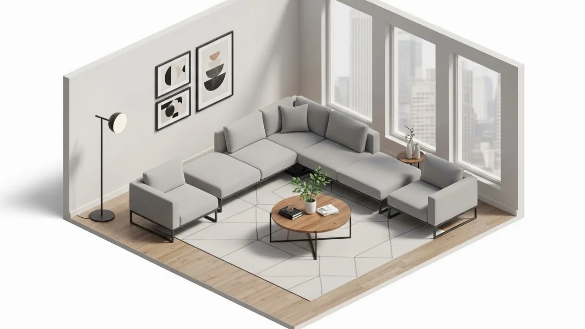 Cách bố trí sofa văng đơn giản cho chung cư nhỏ