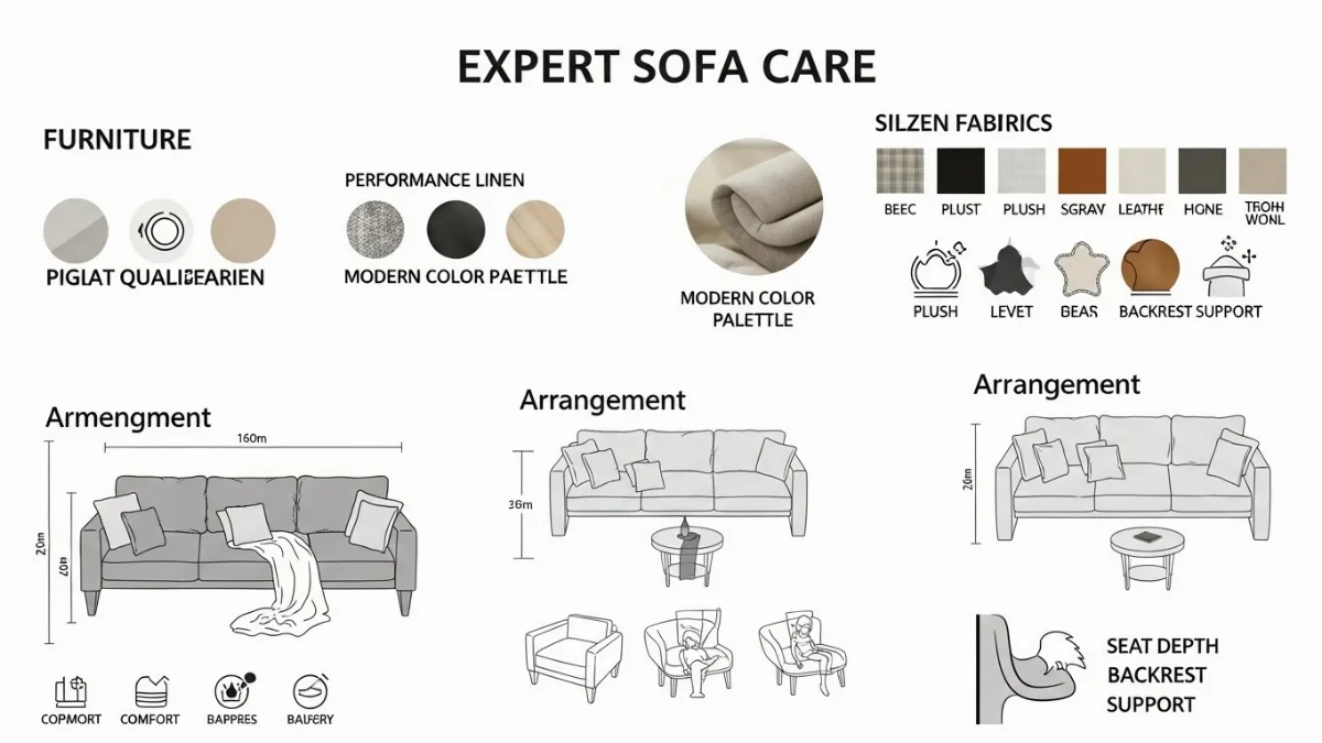 Bảo quản sofa góc L đúng cách bằng cách tránh ánh nắng trực tiếp và sử dụng vỏ bọc bảo vệ