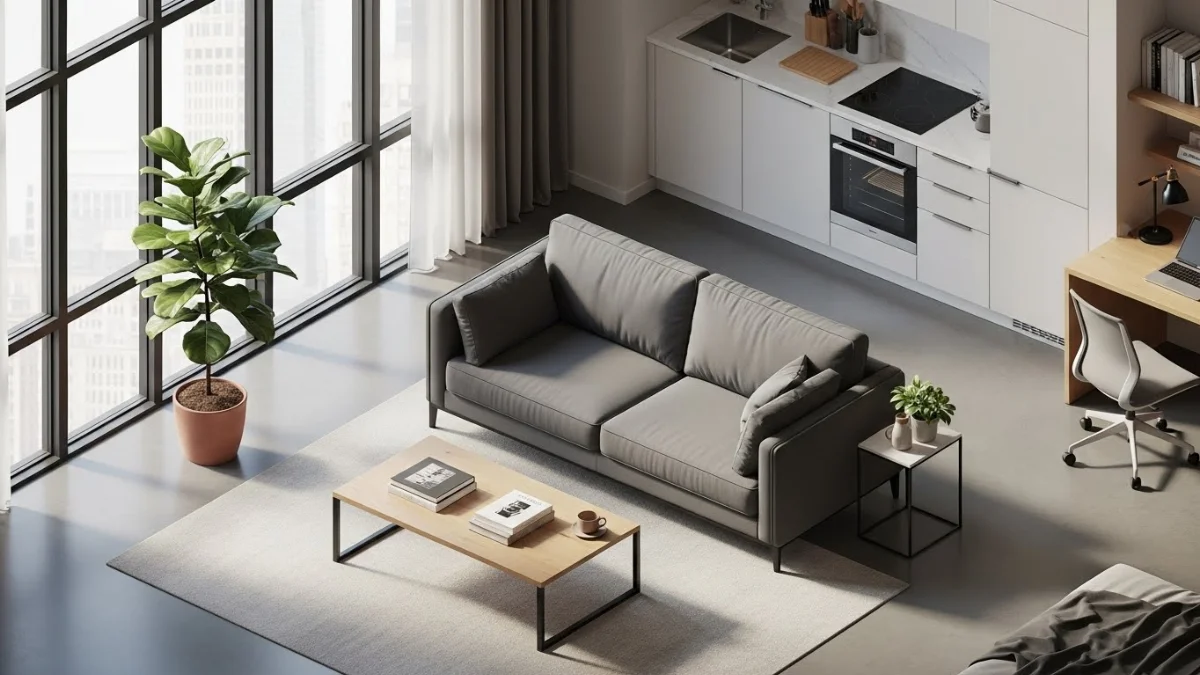 Mẫu sofa đơn hiện đại tại showroom TPHCM, đa dạng màu sắc.