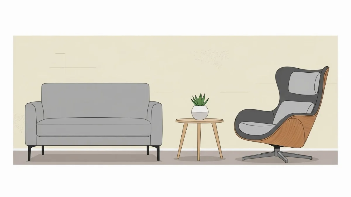 Ghế thư giãn công thái học màu be với đệm dày cực kỳ êm ái