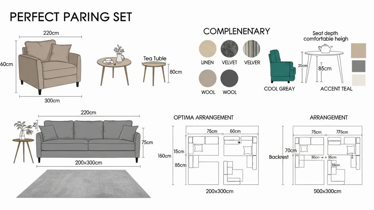 Lỗi cần tránh khi phối bàn trà và thảm không phù hợp với sofa