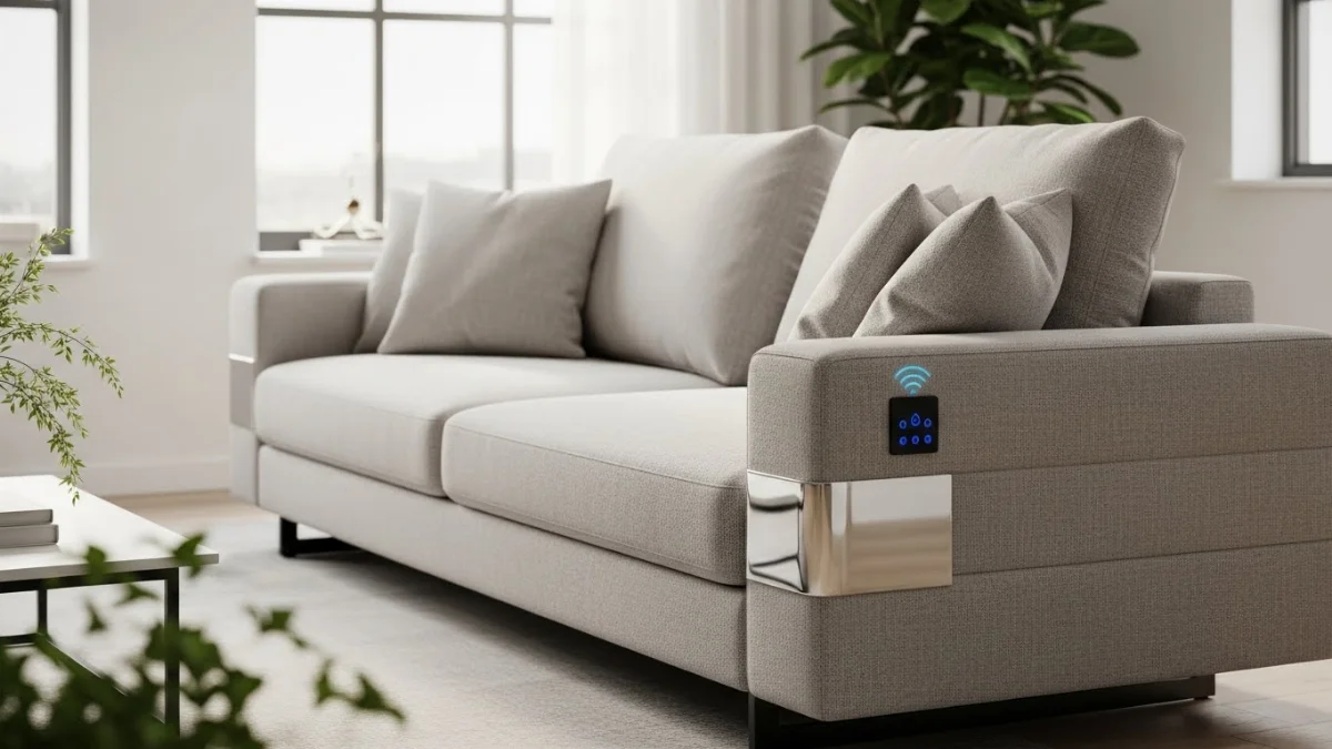 Sofa bed thông minh thiết kế hiện đại, màu xám sang trọng cho căn hộ