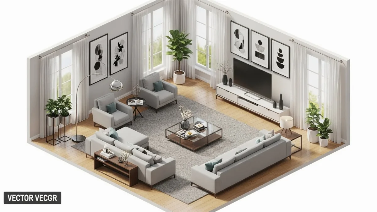 Tư vấn bố trí sofa hiện đại cho phòng khách rộng