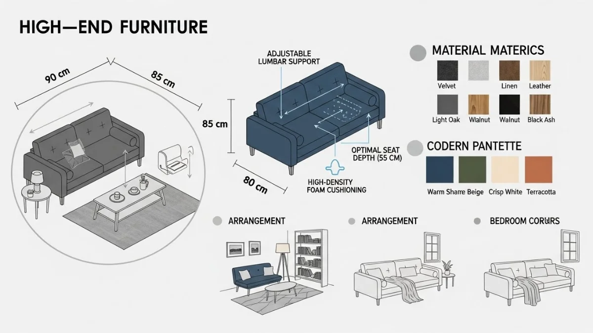 Sofa đơn phong cách Bắc Âu, thiết kế tinh tế, phù hợp mọi không gian.