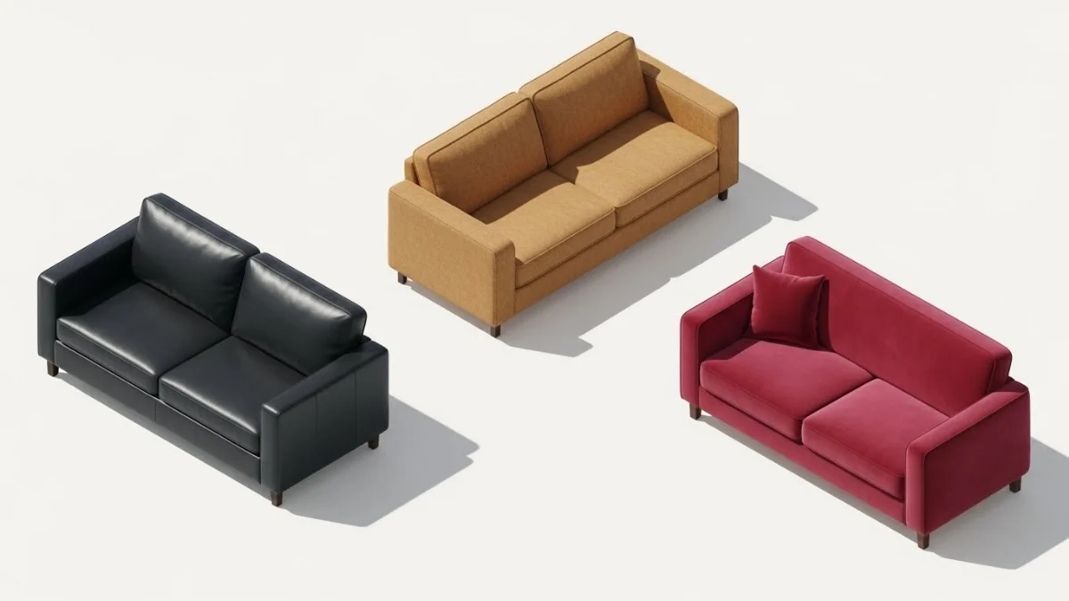 sofa đơn bọc nhung màu xanh đậm sang trọng