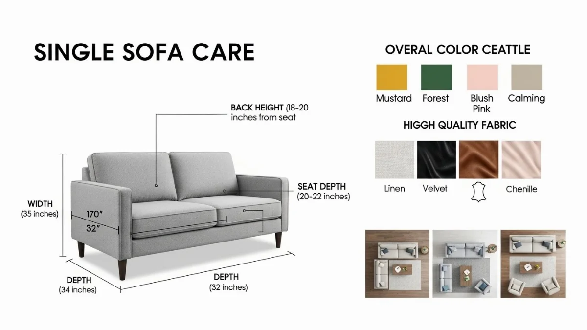 Di chuyển và đặt sofa đơn cẩn thận giữ độ bền
