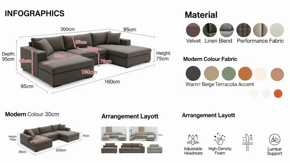 Mẫu sofa góc L hiện đại đa năng cho không gian sống