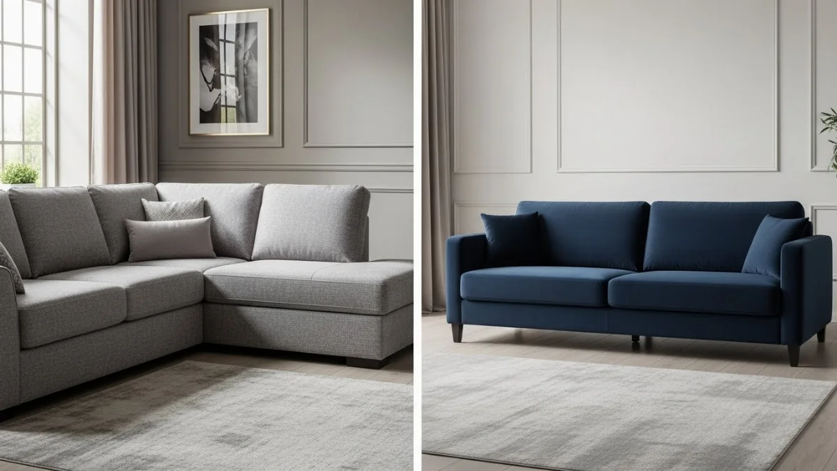 Sofa góc L hiện đại tối ưu không gian sống tiện nghi cho gia đình.