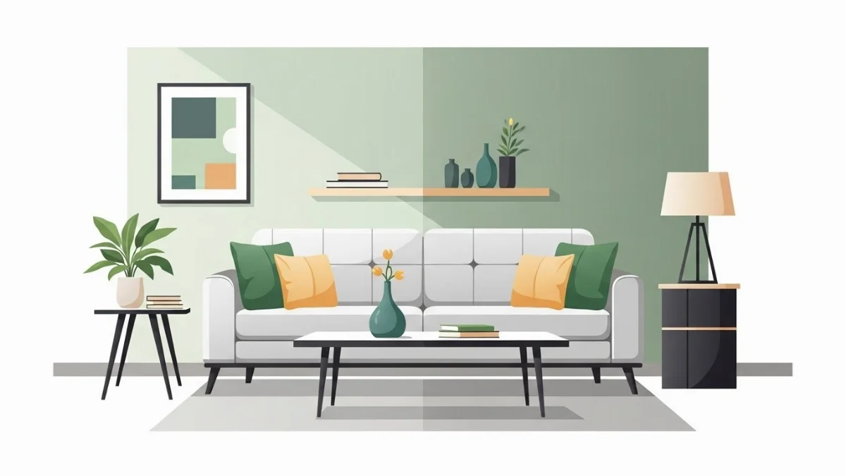 Mẫu sofa vải nguyên bộ màu xám hiện đại tối ưu cho nhà phố nhỏ gọn