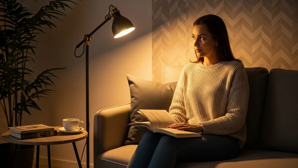 Ghế sofa đơn màu xám hiện đại cho phòng ngủ đọc sách