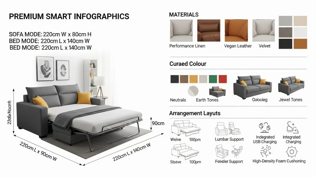 Sofa bed cao cấp đa năng cho không gian sống hiện đại