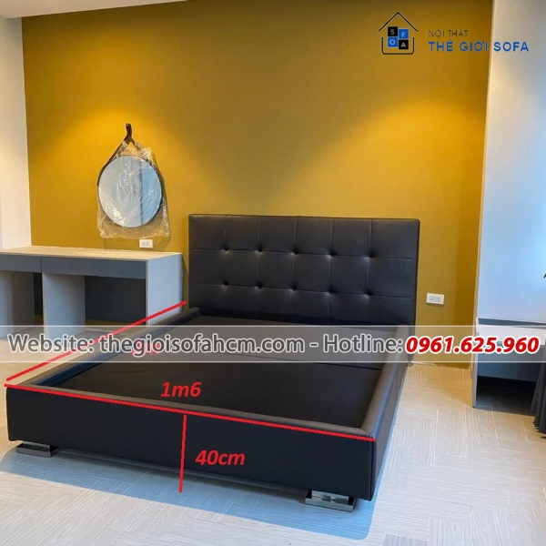 GIƯỜNG NGỦ BỌC SIMILI 2M X 1M6​​​​​​​ 
