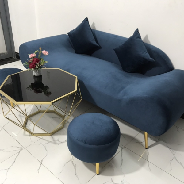 BỘ GHẾ SOFA BĂNG THUYỀN XANH NHUNG ĐẬM​​​​​​​ 