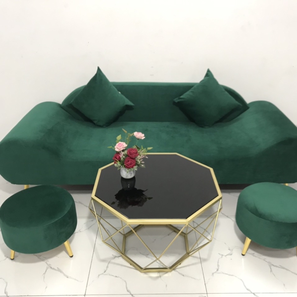 BỘ BÀN GHẾ SOFA BĂNG THUYỀN XANH RÊU​​​​​​​ 