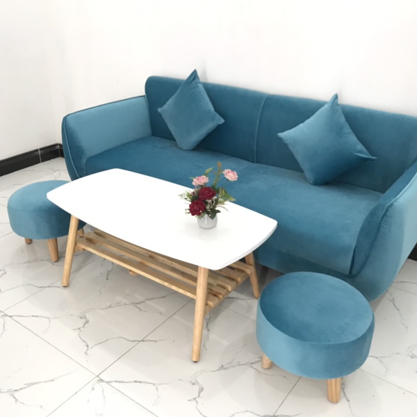 BỘ GHẾ SOFA BĂNG VIỀN XANH NƯỚC BIỂN​​​​​​​ 