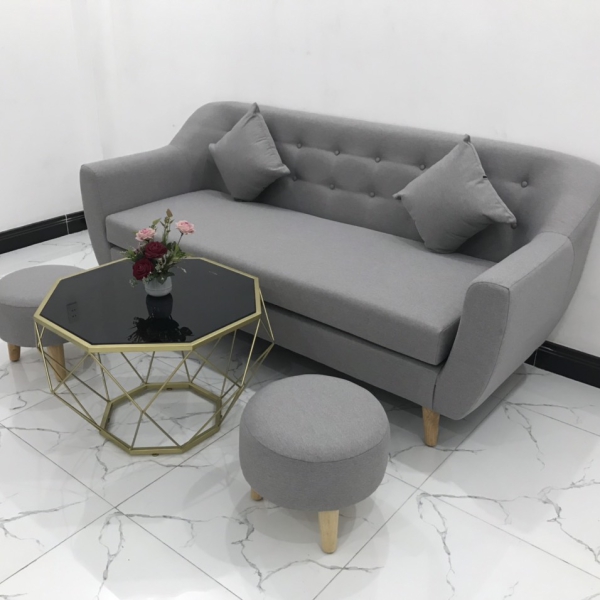 BỘ BÀN GHẾ SOFA BĂNG XÁM GHI TRẮNG​​​​​​​ 