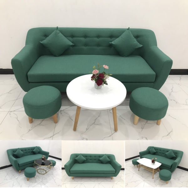 BỘ BÀN GHẾ SOFA BĂNG NỆM LIỀN XANH NGỌC​​​​​​​ 