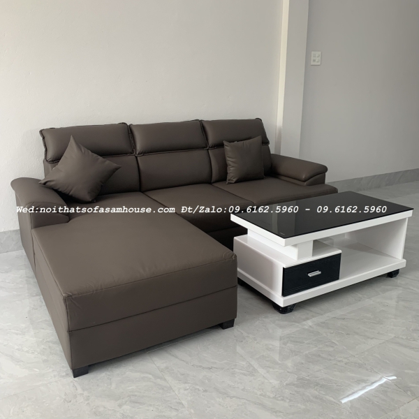 BỘ GHẾ SOFA GÓC L BỌC DA CHỐNG TRẦY CAO CẤP​​​​​​​ 
