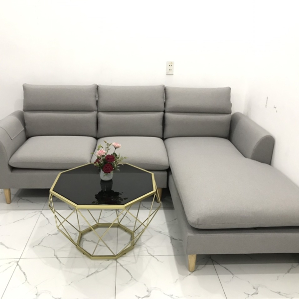  BỘ BÀN GHẾ SOFA GÓC L XÁM TRẮNG​​​​​​​ 