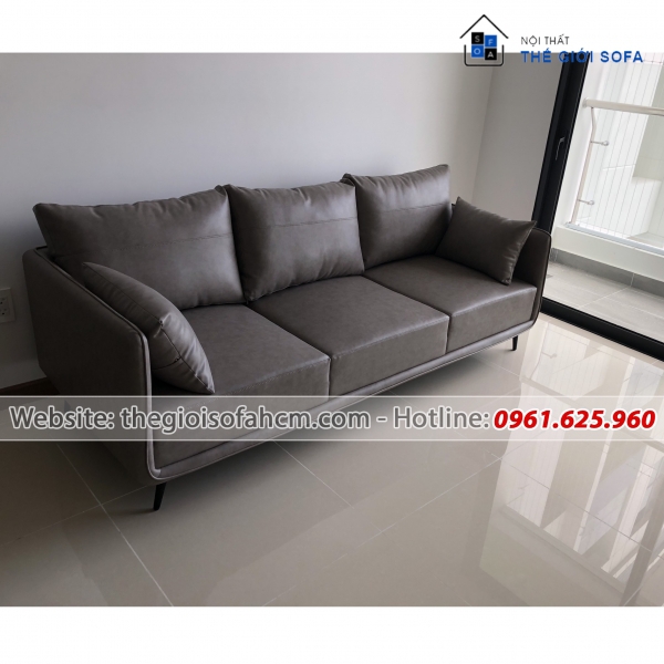 GHẾ SOFA BĂNG SIMILI CAO CẤP DÀI 1M9 MÀU XÁM​​​​​​​ 