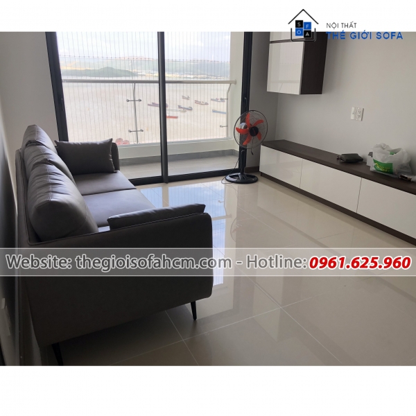 GHẾ SOFA BĂNG SIMILI CAO CẤP DÀI 1M9 MÀU XÁM​​​​​​​ 