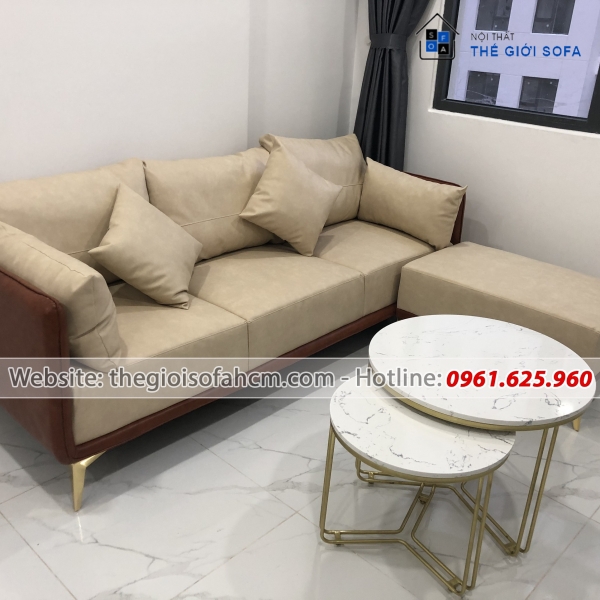 BỘ BÀN GHẾ SOFA BĂNG SIMILI PHỐI MÀU BỀN ĐẸP​​​​​​​ 