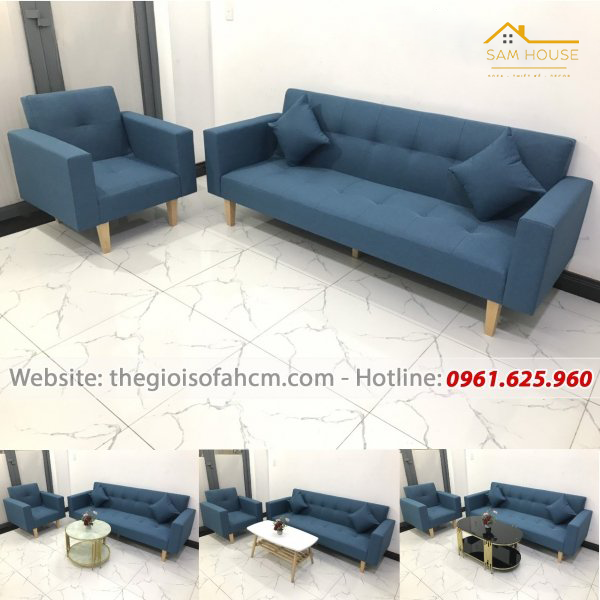 BỘ GHẾ SOFA BED CÓ TAY KÈM GHẾ ĐƠN​​​​​​​ 