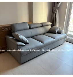 GHẾ SOFA BĂNG TỰA ĐẦU GẬ GÙ DÀI 2M BỌC DA CHỐNG TRẦY