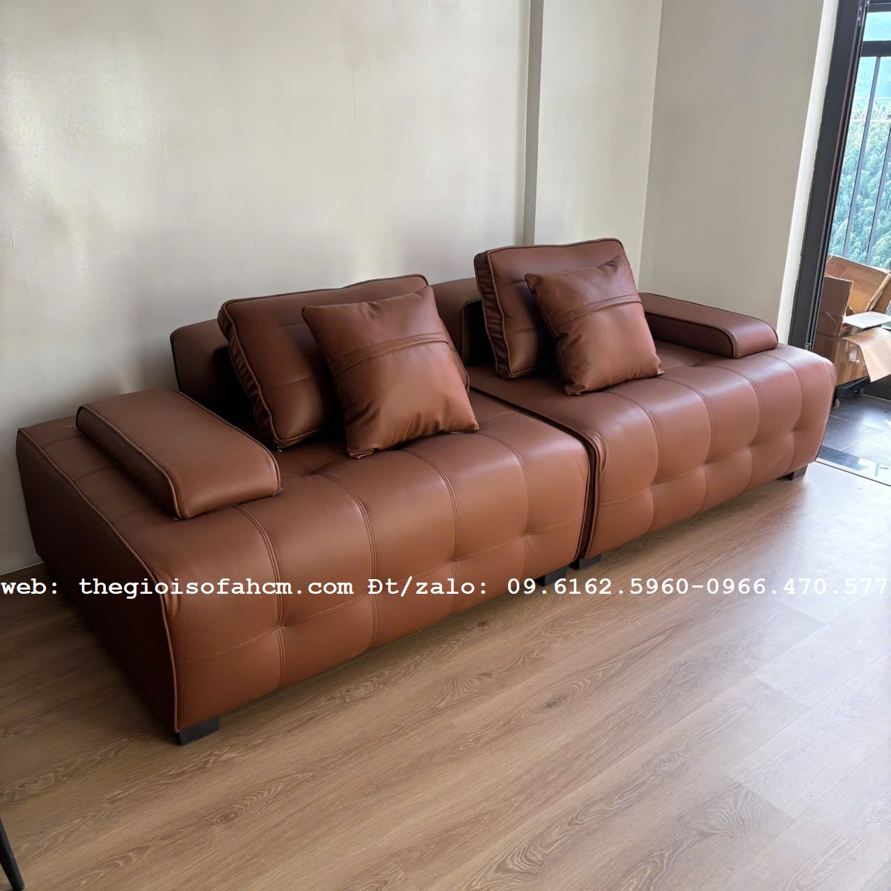 GHẾ SOFA BĂNG NẰM  2M2 ỌC DA CHỐNG BÚT BI CAO CẤP